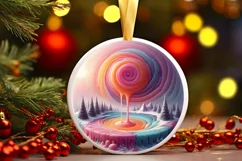 Pastel Christmas Scene Candy Digital Painting PNG Product Image 2