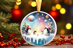 Round Christmass Ornament Sublimation|Clipart Product Image 1