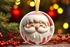 Pastel Santa Christmas PNG Product Image 1