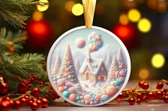 Detailed Christmas Scene Candy Image PNG Product Image 2