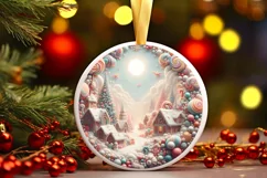 Detailed Christmas Scene Candy Image PNG Product Image 1