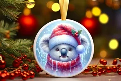 Pastel Winter Scene Koala Digital Painting PNG Product Image 2