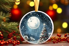 Round Christmas Ornament Sublimation|Clipart Product Image 3