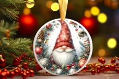 Round Christmas Ornament Sublimation|Clipart Product Image 3