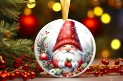 Round Christmas Ornament Sublimation|Clipart Product Image 3