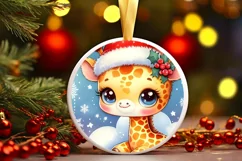 Round Christmas Ornament Sublimation|Clipart Product Image 3