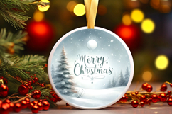 Round Christmass Ornament Sublimation|Clipart Product Image 1