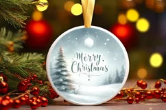 Winter Scene Merry Christmas PNG Product Image 3