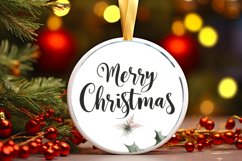 Winter Scene Large Text Round Ornament Sublimation PNG Product Image 3