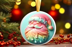 3D Santa Ornament PNG Product Image 1