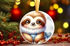 Round Christmas Ornament Sublimation|Clipart Product Image 3