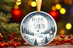 Round Christmass Ornament Sublimation|Clipart Product Image 1