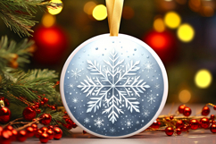 Round Christmass Ornament Sublimation|Clipart Product Image 1