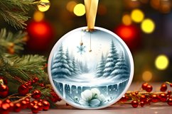 Winter Scene with Champaigne Ornament Product Image 3