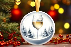 Winter Scene with Champaigne Ornament Product Image 3