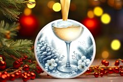 Winter Scene with Champaigne Ornament Product Image 1