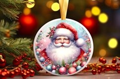 Polar Bear Round Ornament Sublimation PNG Product Image 1