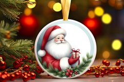Round Christmass Ornament Sublimation|Clipart Product Image 1