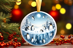 Round Christmass Ornament Sublimation|Clipart Product Image 1