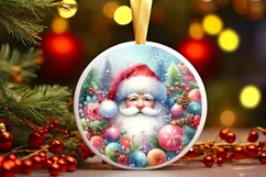 Round Christmas Ornament Sublimation|Clipart Product Image 2