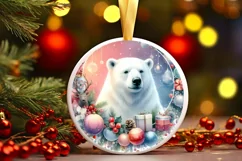 Colorful Watercolor Round Christmas PNG Product Image 3