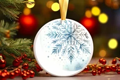 Round Christmas Ornament Sublimation|Clipart Product Image 3