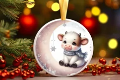 Round Christmas Ornament Sublimation|Clipart Product Image 2