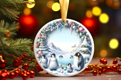 Round Christmass Ornament Sublimation|Clipart Product Image 1