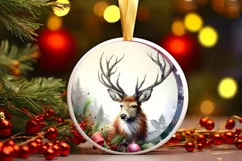 Colorful Reindeer Christmas Image PNG Product Image 2