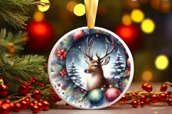 Colorful Reindeer Christmas Image PNG Product Image 2
