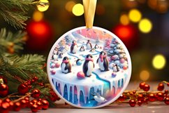 Pastel Winter Penguins Image PNG Product Image 3