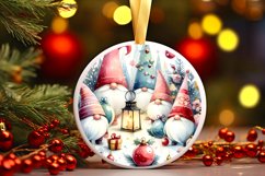 Winter Gnomes Round Ornament Sublimation PNG Product Image 3