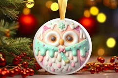 Round Christmas Ornament Sublimation|Clipart Product Image 3