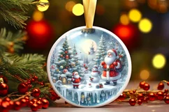 Christmas Winter Scene Santa PNG Product Image 1