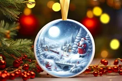 Christmas Winter Scene Santa PNG Product Image 2