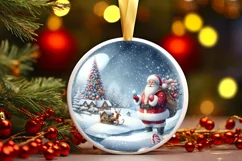Christmas Winter Scene Santa PNG Product Image 1