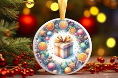 Christmas Round Cute Ornament Sublimation Product Image 1