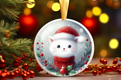 Round Christmass Ornament Sublimation|Clipart Product Image 1