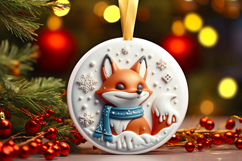 Round Christmass Ornament Sublimation|Clipart Product Image 1