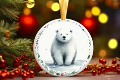 Round Christmas Ornament Sublimation|Clipart Product Image 3