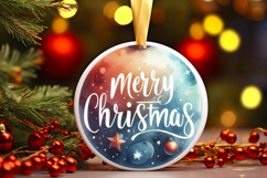 Round Christmass Ornament Sublimation|Clipart Product Image 1