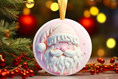 Round Christmass Ornament Sublimation|Clipart Product Image 1