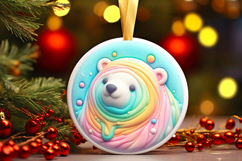 Round Christmass Ornament Sublimation|Clipart Product Image 1