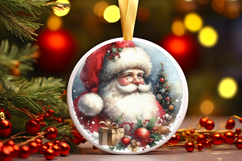 Round Christmass Ornament Sublimation|Clipart Product Image 1