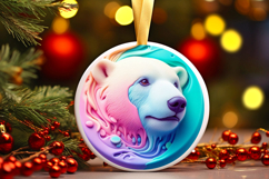 Round Christmass Ornament Sublimation|Clipart Product Image 1