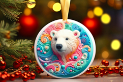 Round Christmass Ornament Sublimation|Clipart Product Image 1