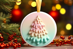 Round Christmass Ornament Sublimation|Clipart Product Image 1