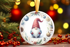 Round Christmass Ornament Sublimation|Clipart Product Image 1