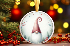 Round Christmass Ornament Sublimation|Clipart Product Image 1