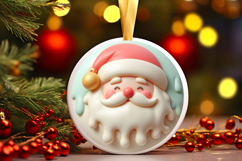 Round Christmass Ornament Sublimation|Clipart Product Image 1